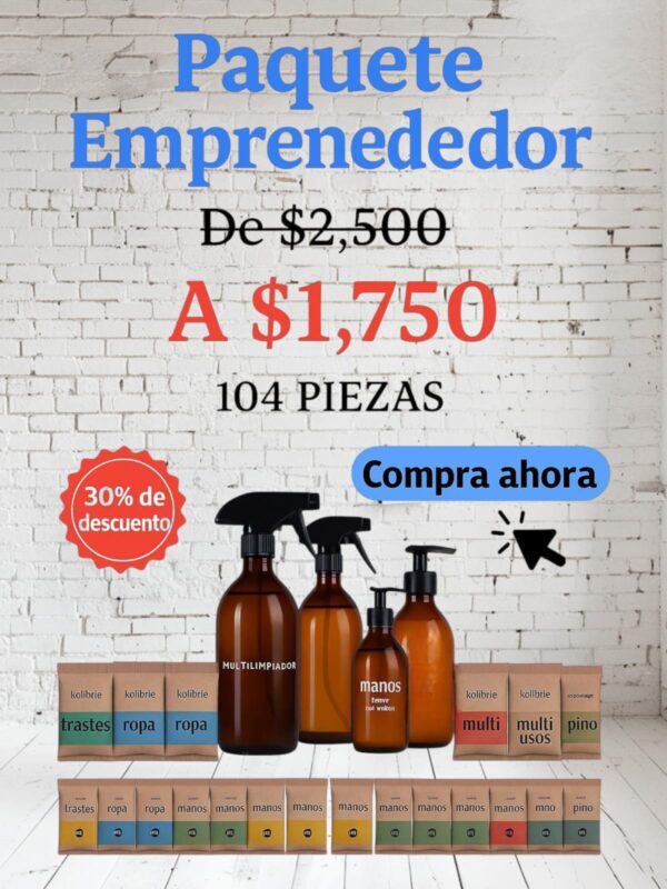 Descubre el Kit Emprendedor de Kolibrie: Limpieza Sustentable que Rinde Litros