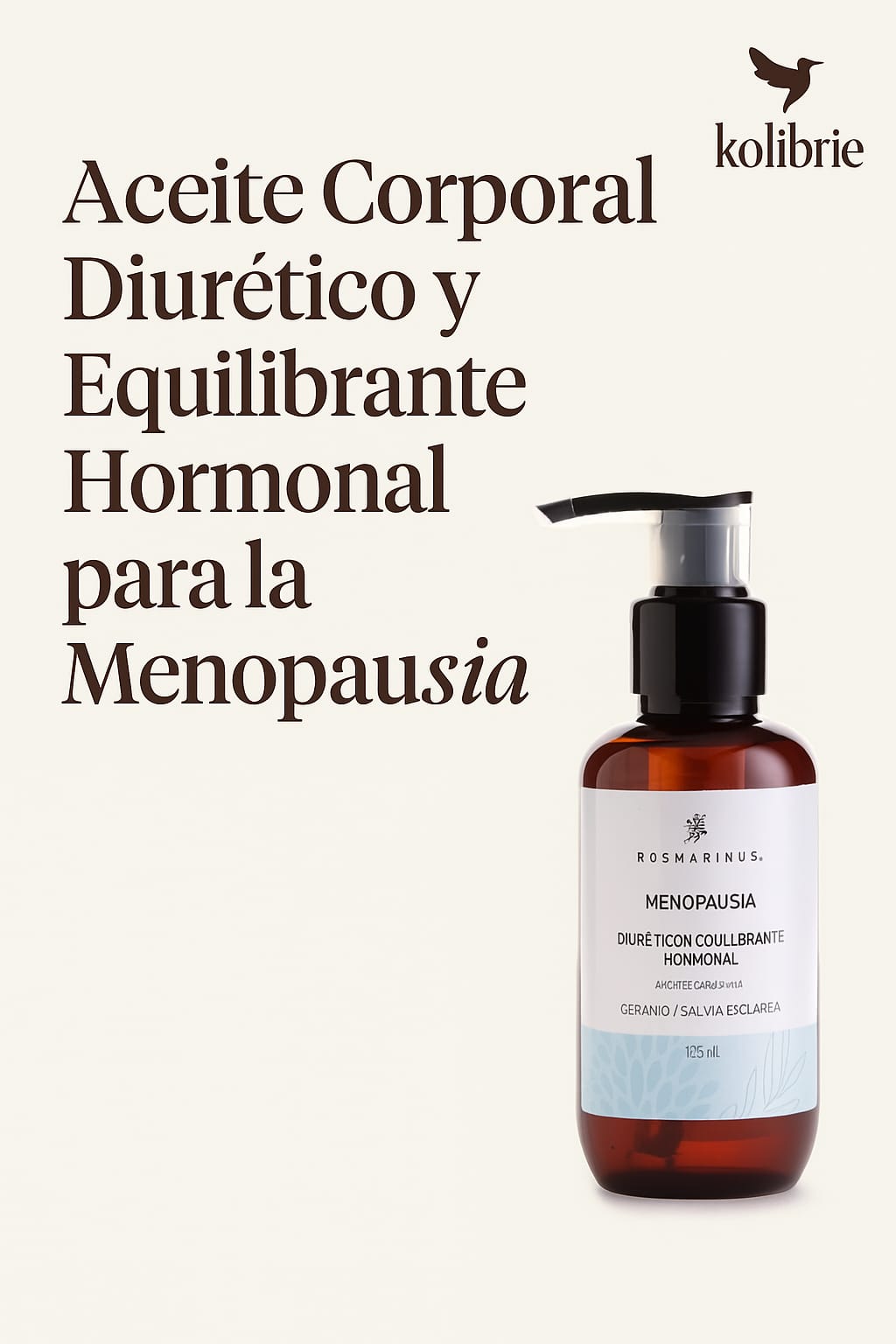 Aceite natural para la menopausia | Alivio hormonal con Kolibrie